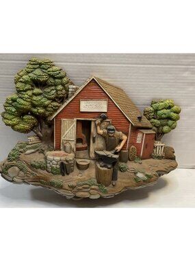 Burwood Western W W Frend Blacksmith Shop 2458 USA Hanging Wall Art 1980 - EUC
